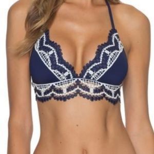 BECCA crochet trim bikini NWT